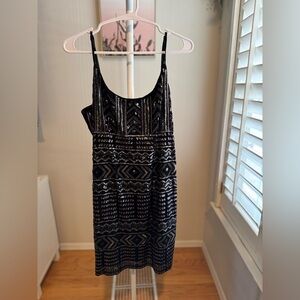 Express mini dress black sequins
